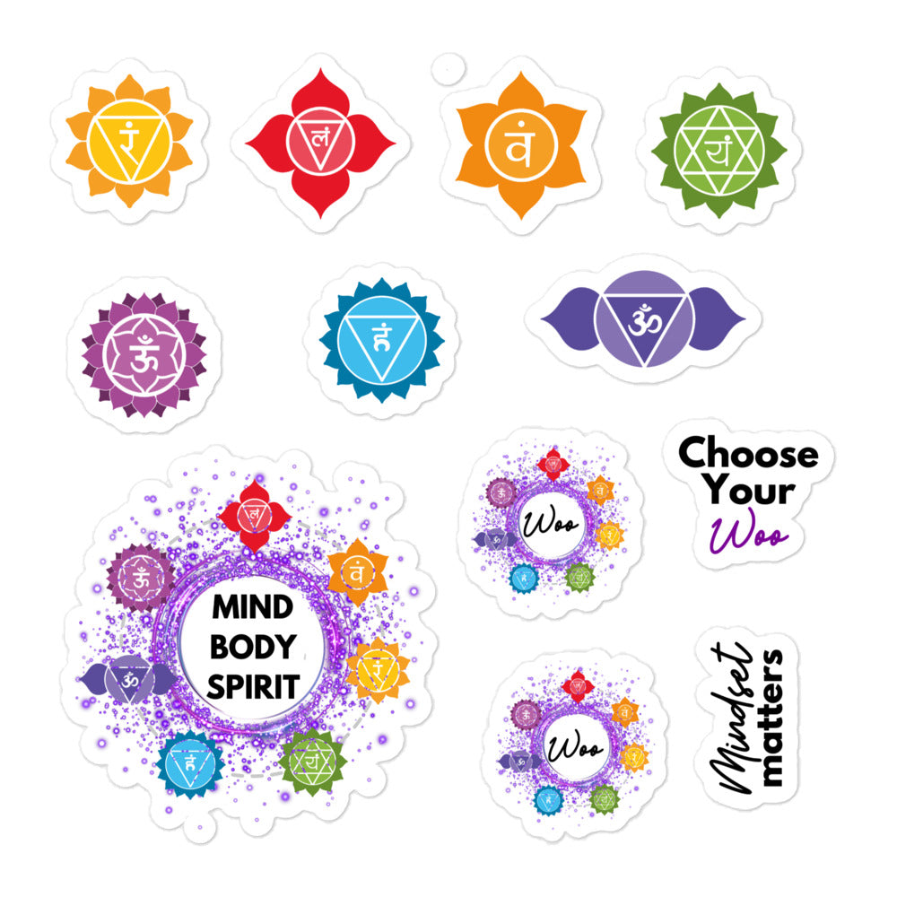 Bubble-free stickers: Chakras