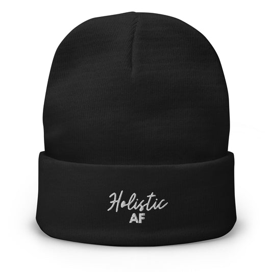 Embroidered Beanie: Holistic AF